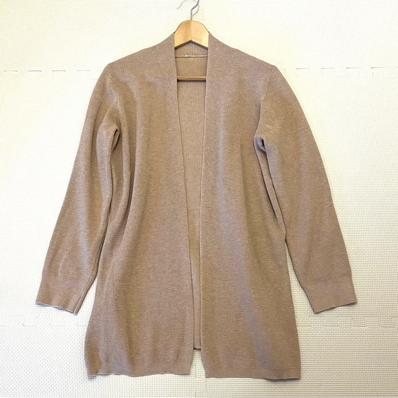 Cyrus Sweaters - Cyrus Waffle Knit Open Cardigan Beige Neutral Size L